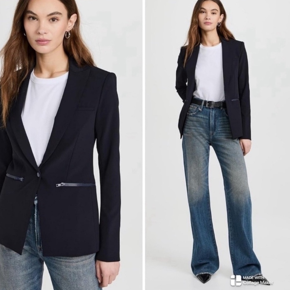 Veronica Beard scuba dickey jacket blazer black